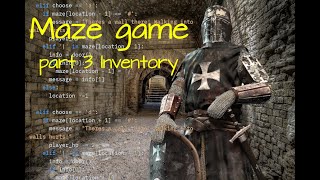 Code a maze game in python - Part 3 inventory!