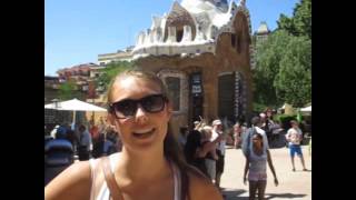 Brit in Guell Park in Barcelona Spain