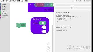 How to make a Simple calculator in JavaScript with Blockly JavaScript Builder