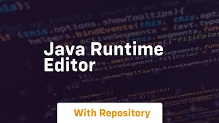 java runtime editor