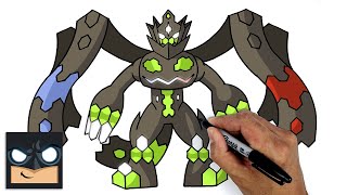 How To Draw Pokemon | Zygarde Complete Form || Pokemon Drawing for Beginners