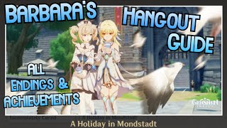 Barbara Hangout Guide (All 5 Routes/Endings \u0026 Secret Achievement) - Genshin Impact Dating Sim Event