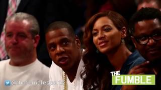 LeBron James Dunks After Talking to Jay Z & Beyonce #beyonce
