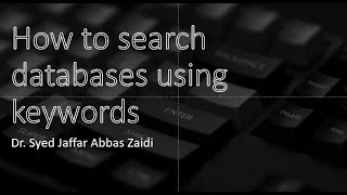 How to search databases using keywords