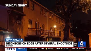 Neighbors on edge after four shootings in four days