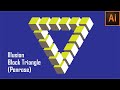 Optical Illusion Triangle From Blocks In Illustrator | Penrose Triangle | Illusion Graphic Design