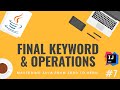 Final Keyword & Operations in Java - [Coding Challenge inside] - [Java Tutorial #7]