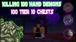 Killing the Hand Demon 100 TIMES... [Project Slayer]