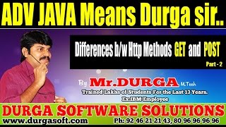 Adv Java || Differences between Http Methods GET and POST Part -2