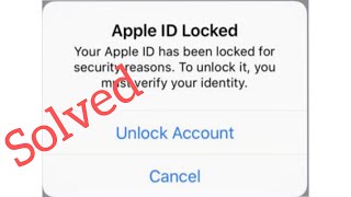 this apple id has been locked for security reasons. you must unlock your account before signing in