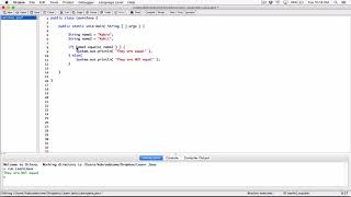 92. Comparing Strings: equals() method - Learn Java
