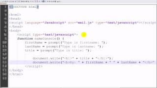 JavaScript Tutorial - 16 - Printing Input