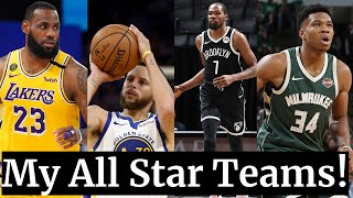 My 2021 NBA All-Star Rosters!