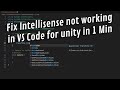 IntelliSense Not working Fix (Auto Completion) for VS Code Unity