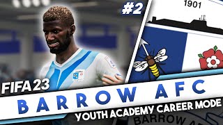 FINDING OUR FEET! - FIFA 23 Youth Academy Career Mode #2 | Barrow AFC