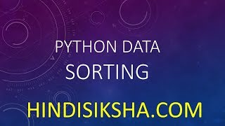 Python+Data: Sorting in DataFrame and Series in Hindi