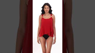 Miraclesuit Plus Women's Plus Size Razzle Dazzle Dazzle Tankini Top | SwimOutlet.com