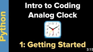 Simple Analog Clock in python part 1 |Pycharm Getting Started