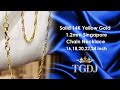 Solid 14K Yellow Gold  1.2mm Singapore Chain  Chain Necklace 16,18,20,22,24 inch