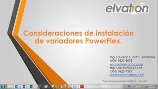 Webinar: Consideraciones de instalación de variadores PowerFlex.