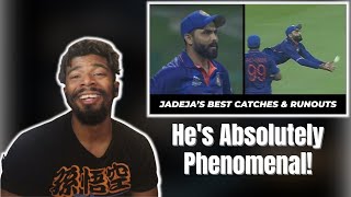 AMERICAN REACTS TO Fielding Brilliance⚡️Ravindra Jadeja’s Best Catches & Runouts