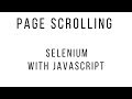Page scroll selenium webdriver