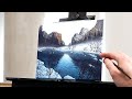 Painting a Snowy Winter Scene with Acrylics