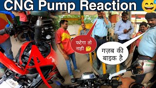 BEST CNG FILLING EXPERIENCE | CNG Pump Reaction🔥 | 2024 Bajaj Freedom 125 Gas Filling in Just 117😯