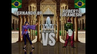 LUTA DE PESO!! FERNANDO BR VS ROBERTO URAMESHI FT10 #kof  #kof98 #games #gameplay #nostalgia  #jogos