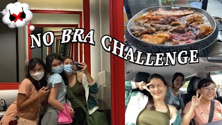 NO BRA CHALLENGE w/ friends : ครั้งแรก!,ไปห้าง,กินบุฟเฟ่ต์เกาหลี | aliyah na