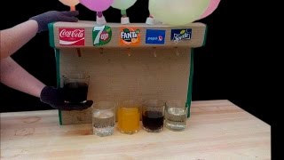 How to Make Coca Cola Soda Fountain Machine with 5 Different Drinks at Home