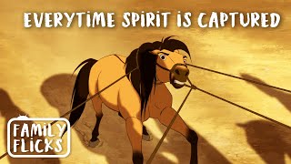 Every time Spirit Gets Captured | Spirit: Stallion of the Cimarron (2002) | Fami