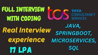 Real Coding Interview Experience | Java | Spring Boot | Microservices | Coding | SQL | TCS