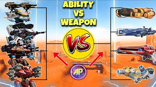 🔥 ALL ABILITIES VS WEAPONS COMPARISON! || WAR ROBOTS WR ||