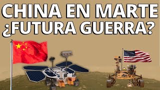 CHINA EN MARTE el robot de exploración rover ZHURONG ATERRIZA con SONDA TIANWEN-1