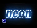 Neon Text Effect in After Effects (No Plugins) | After Effects Tutorial