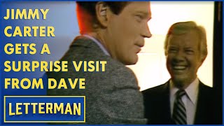 Jimmy Carter Gets A Surprise Visit From Dave | Letterman