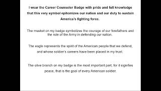 Army Career Counselor Creed 79S 79V