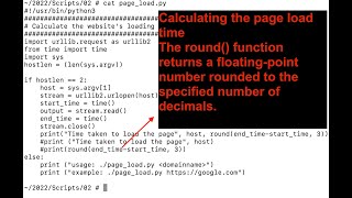 Python Script to calculate Page load time.