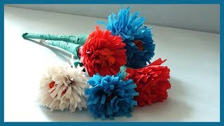DIY Crafts Paper Flowers Beautiful & Simple| How to make Easy Flowers with Crepe Paper.