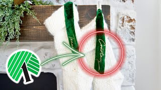 DOLLAR TREE Cricut Velvet Stocking Tags - You need this!