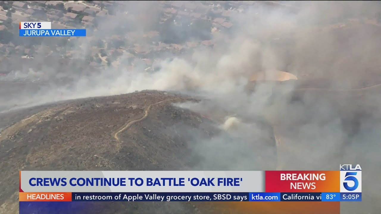 Homes Evacuated As Brush Fire Breaks Out In Jurupa Valley - YouTube