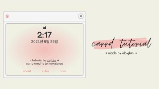 really cute & interactive carrd tutorial — © mokajangz