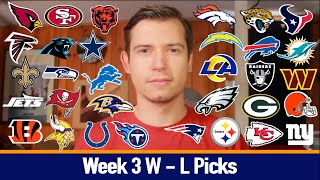 Week 3 NFL Win/Loss Picks (2025)