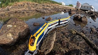 Riding A Lego Train On Sea Water! 🚂🌊