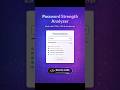 Password Strength Analyzer - Built with HTML, CSS & JavaScript | @devsQUE #coding #shorts