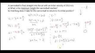 Physics Finding Max Height Of A Projectile
