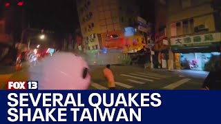 Several earthquakes shake Taiwan