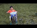 fishing with earthworms highland boy khai make traps to catch fish in streams, harvest fish to sell