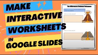 Make Text Fillable Digital Worksheet for Google Slides